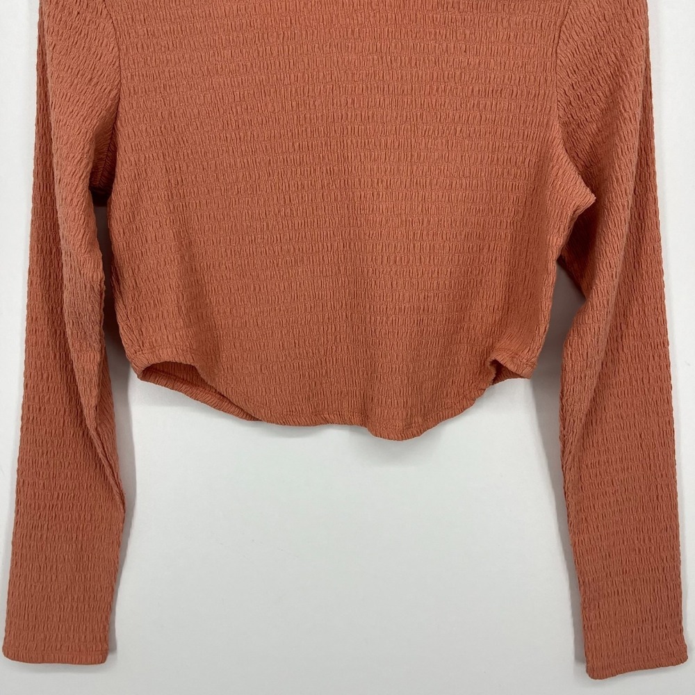 Le Lis Long Sleeve Top Women's‎ Size L Orange Polyester Blend Stretch - Picture 3 of 9